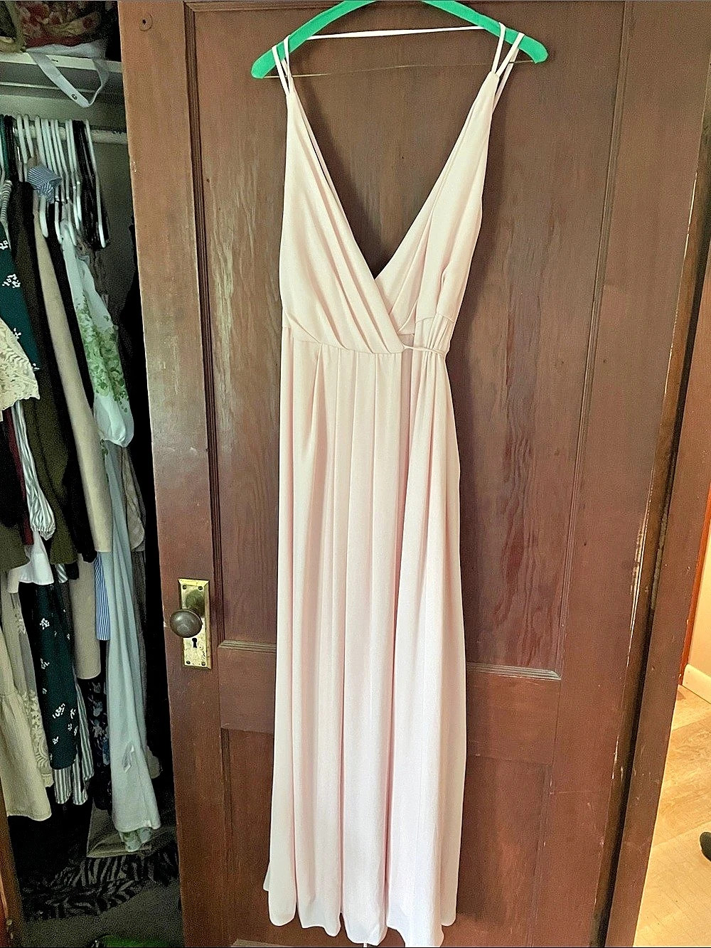 David's Bridal bridesmaid Dress in light Pink Like New